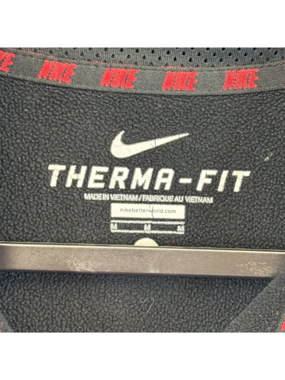 Nike Therma-FIT Mens 2XL Pullover Black Quarter Zip Swoosh Athletic 715199-010